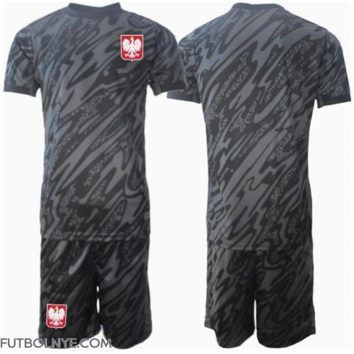 Camiseta Polonia Portero Visitante Equipación para niños Eurocopa 2024 manga corta (+ pantalones cortos)